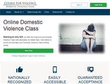 Tablet Screenshot of courseforviolence.com